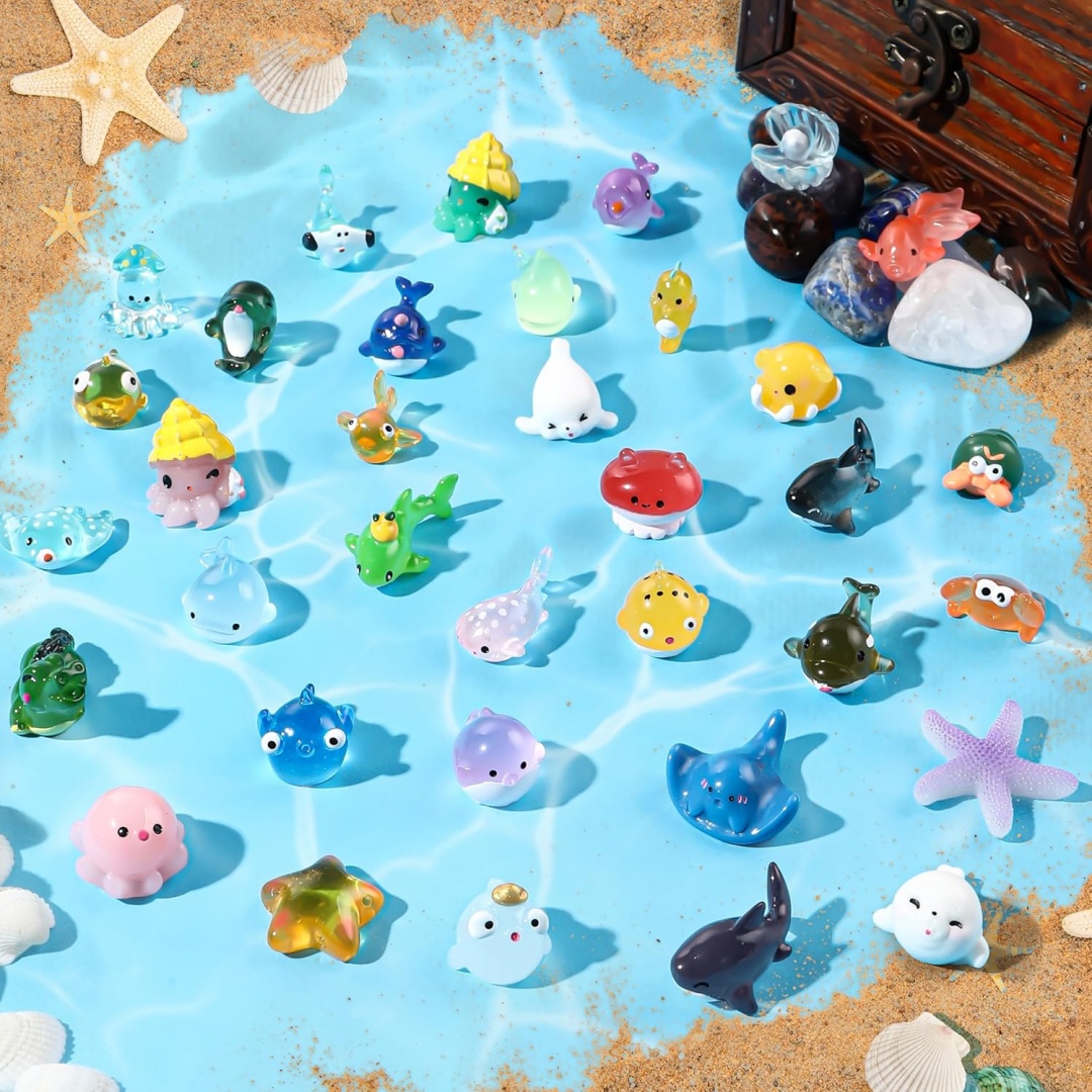 Mini Ocean Animals Resin Figur - Aquarium Marine World review and price