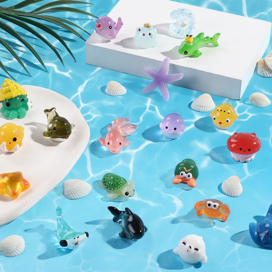 Mini Ocean Animals Resin Figur - Aquarium Marine World review and price